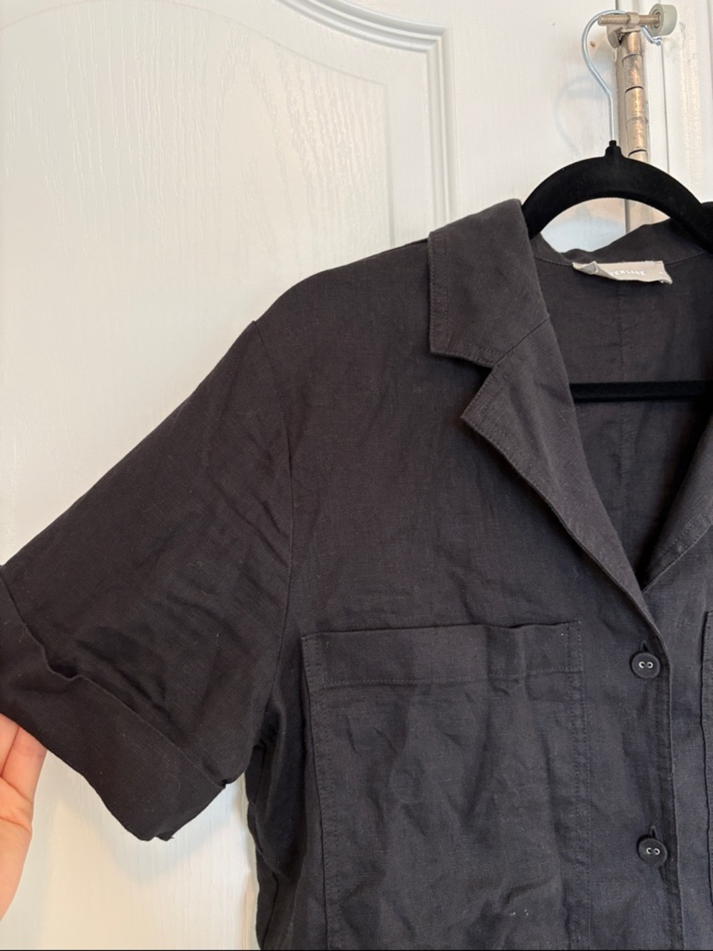 Everlane Linen Workwear Button Up Shirt black small - Picture 5 of 8